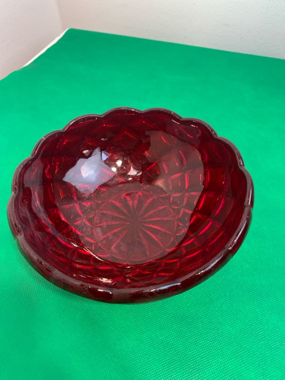 Rød Odin glasskål